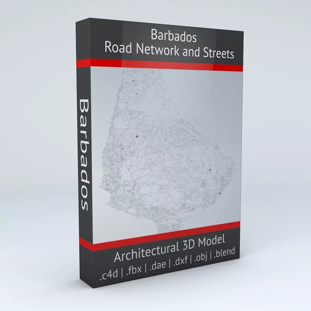 Barbados Road Network and Streets 3D model_0