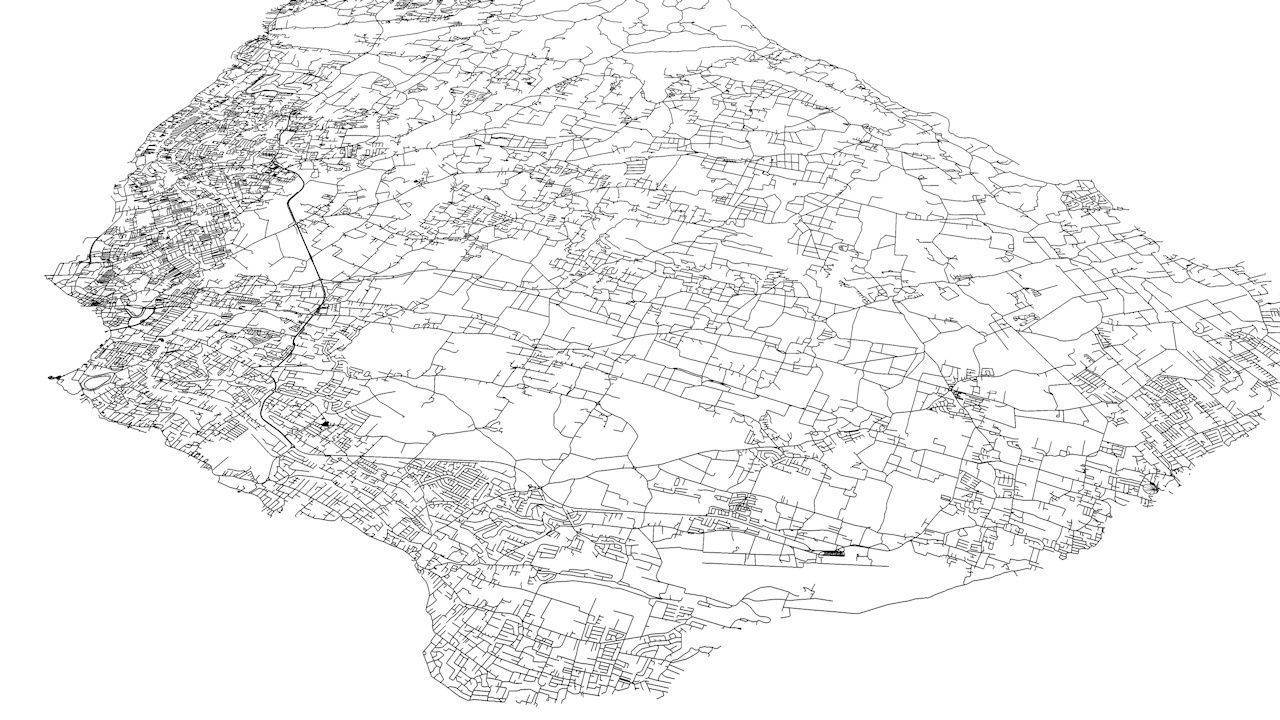 Barbados Road Network and Streets 3D model_12
