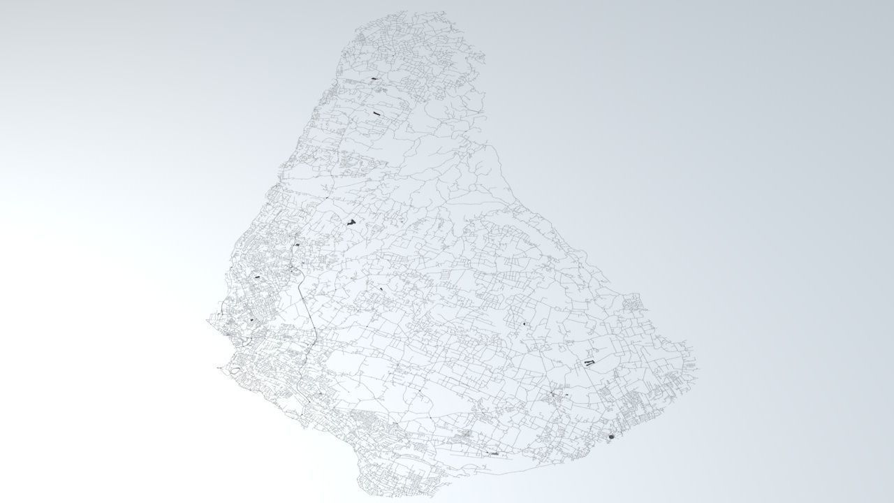 Barbados Road Network and Streets 3D model_2