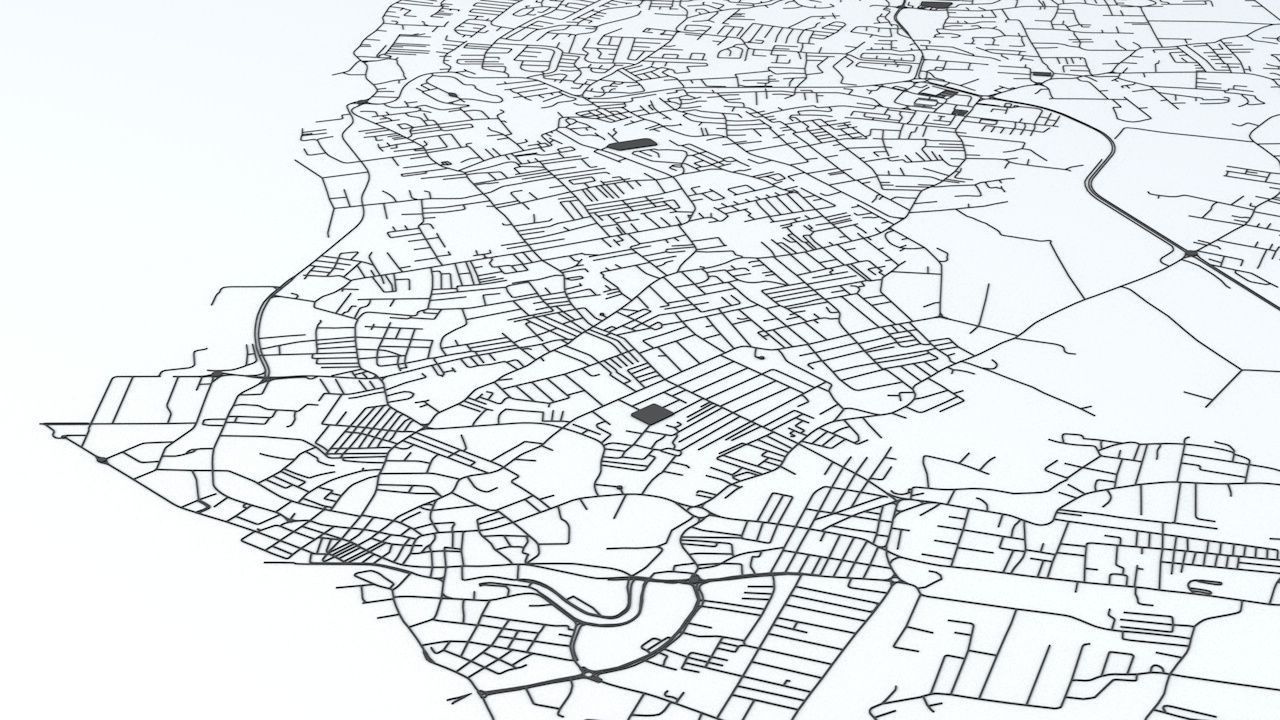 Barbados Road Network and Streets 3D model_5