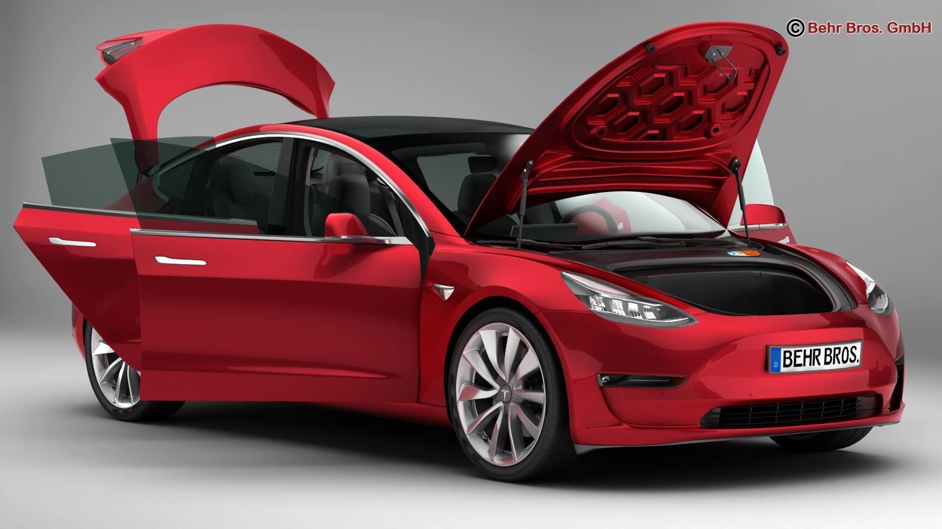 Tesla Model 3 2018 3D model_2