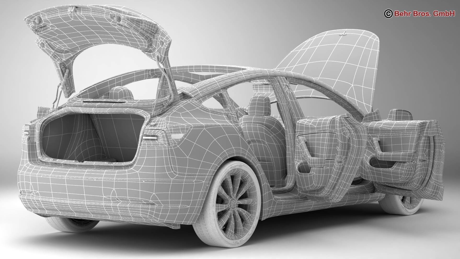 Tesla Model 3 2018 3D model_19