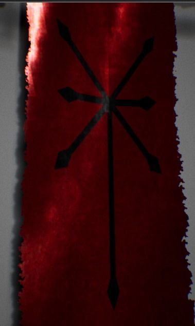 Lowpoly Banner metal shield with chains Low-poly 3D model_7