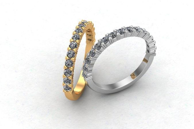 Eternity Ring Setting ring size L 3D print model
