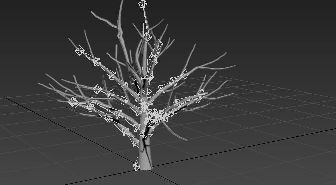 Tree Turnk Rigged Free 3D model_8