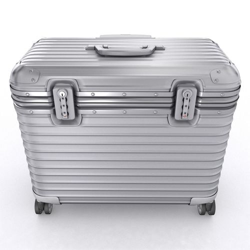 Aluminium suitcase 3D model