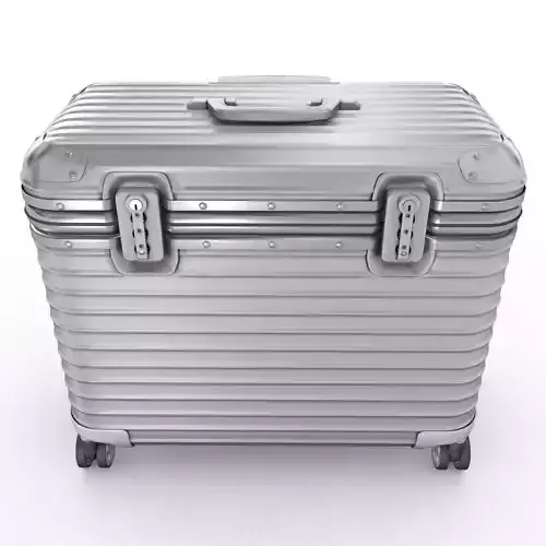Aluminium suitcase 3D model