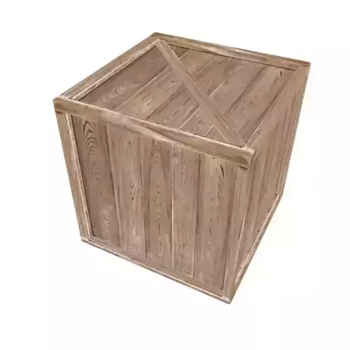 Wood Crate Low Poly