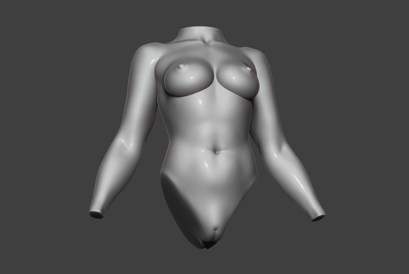 Female Torso 13 3D model_6