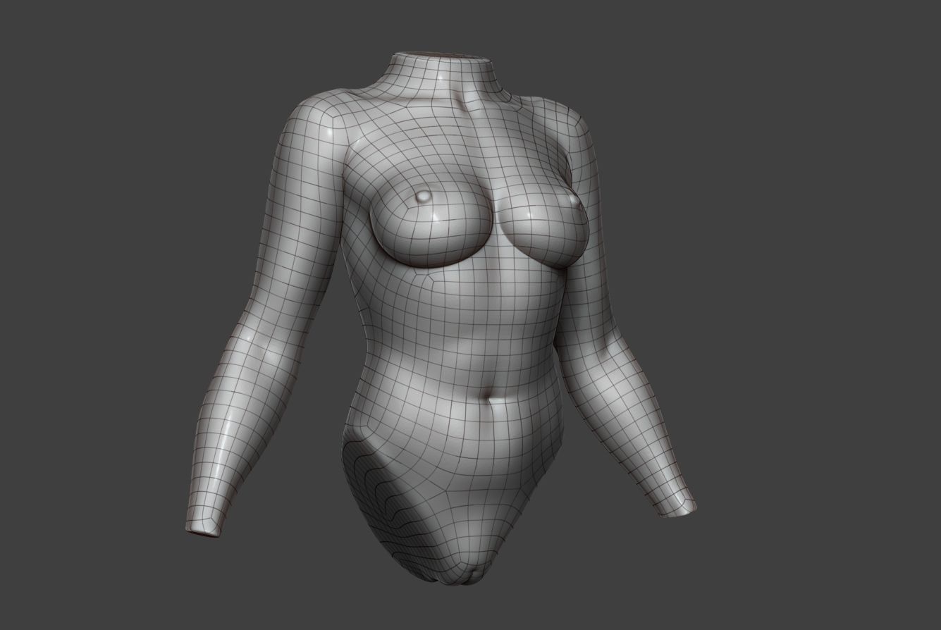 Female Torso 13 3D model_9