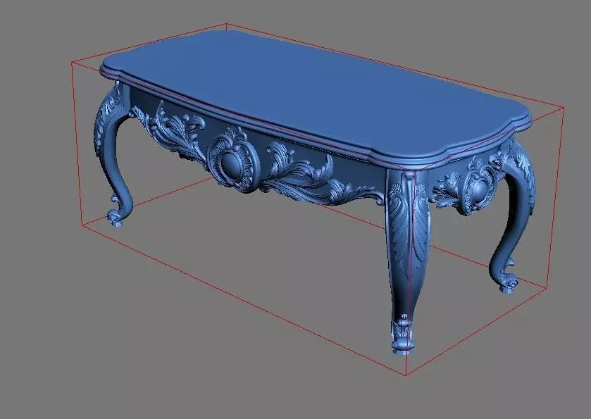 table ornate console 3D print model_0