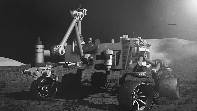 Mars Curiosity Rover Low-poly 3D model