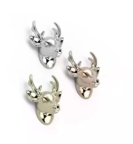 150819 D Deer head detail 3D print model