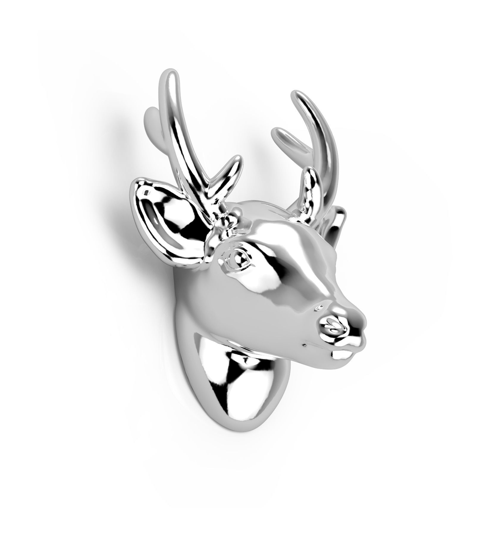 150819 D Deer head detail 3D print model_1
