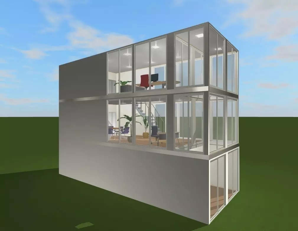 Minimalist office space for startups Free 3D model