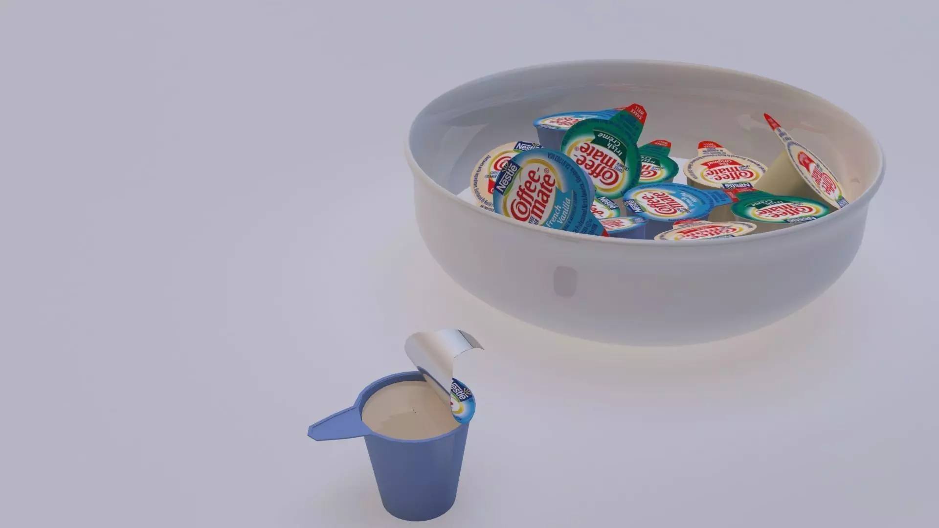 Coffee Creamer Cups Free 3D model
