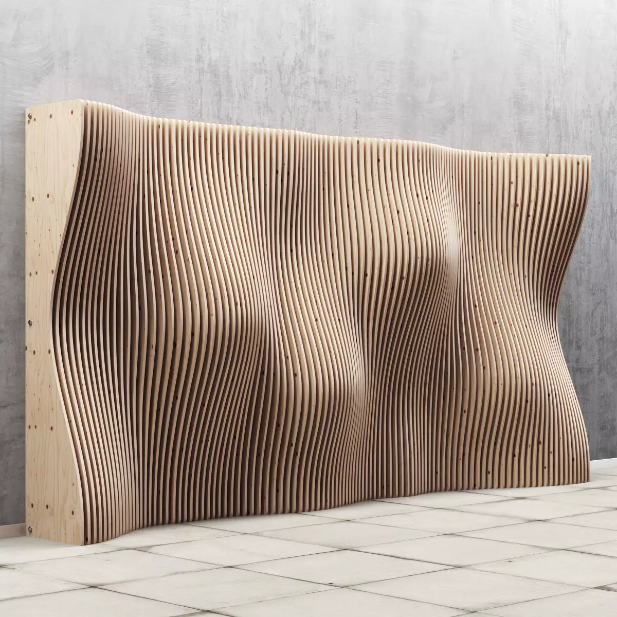 Parametric decor panel 3D model_0