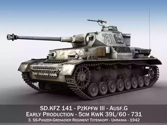 PzKpfw IV - Panzer 4 - Ausf G - 731 3D model