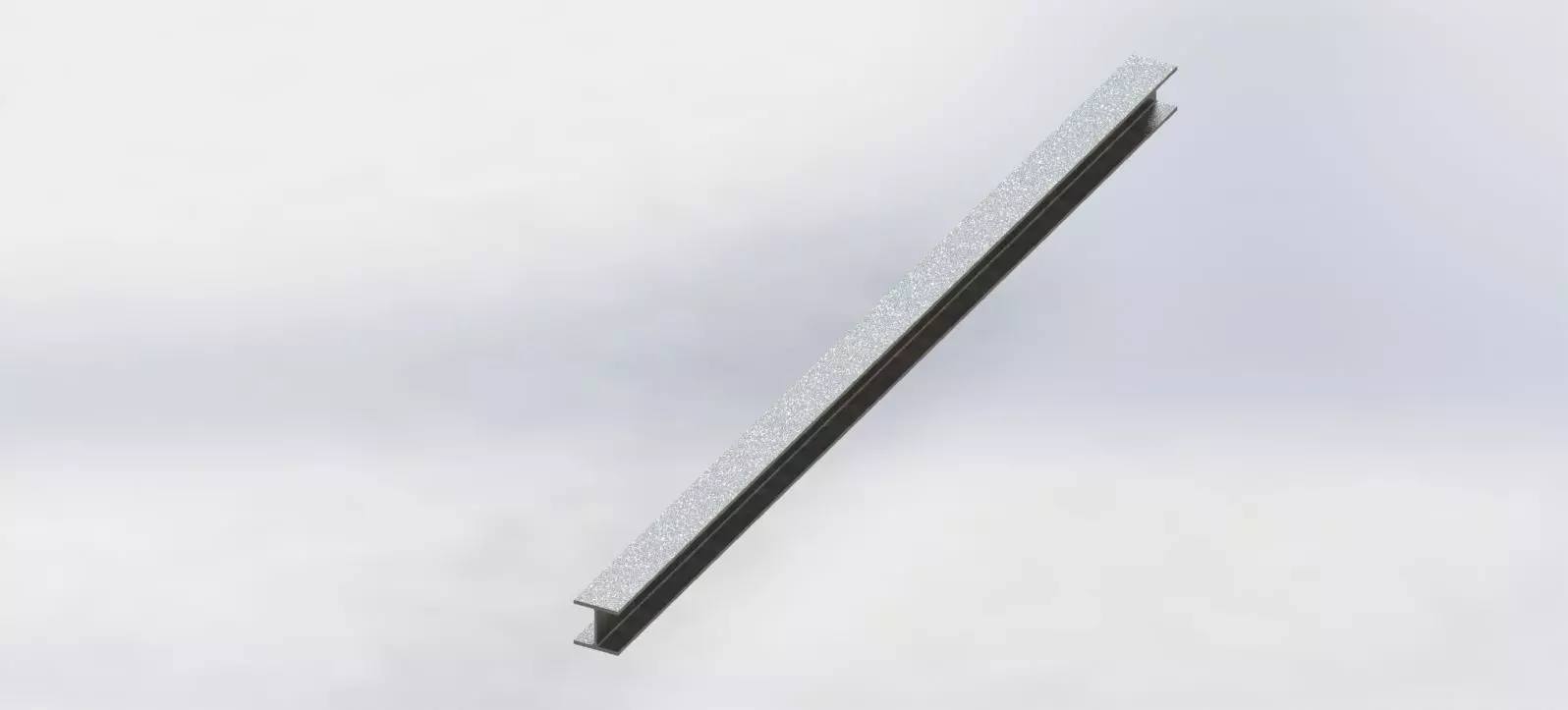 5 wide 3 tall I beam Steel Free 3D model