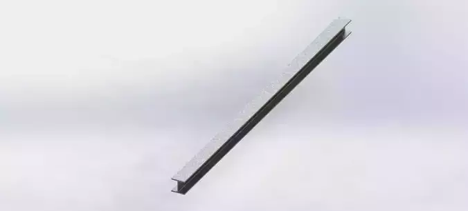 5 wide 3 tall I beam Steel Free 3D model