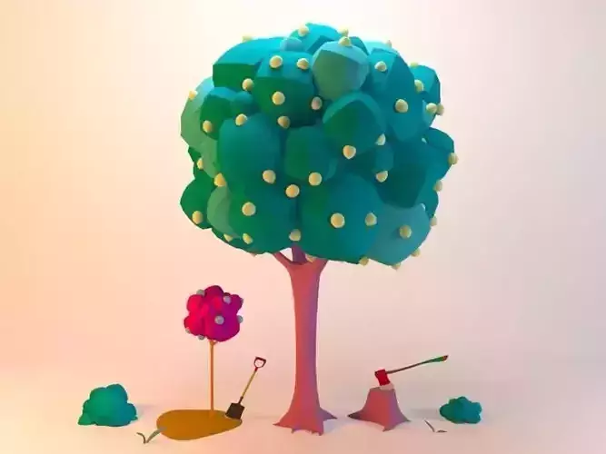 Collection Cartoon Tree