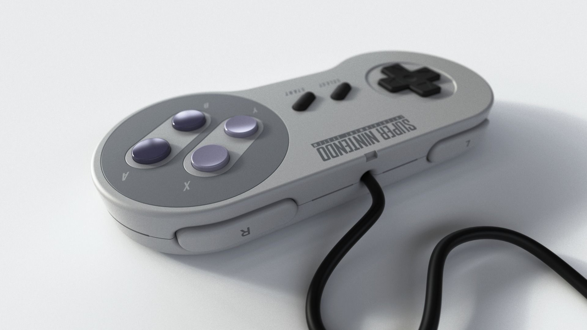 Snes Controller 3D model_2