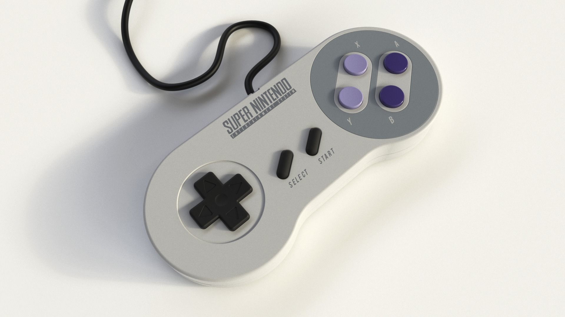 Snes Controller 3D model_1