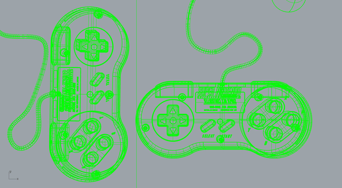 Snes Controller 3D model_4
