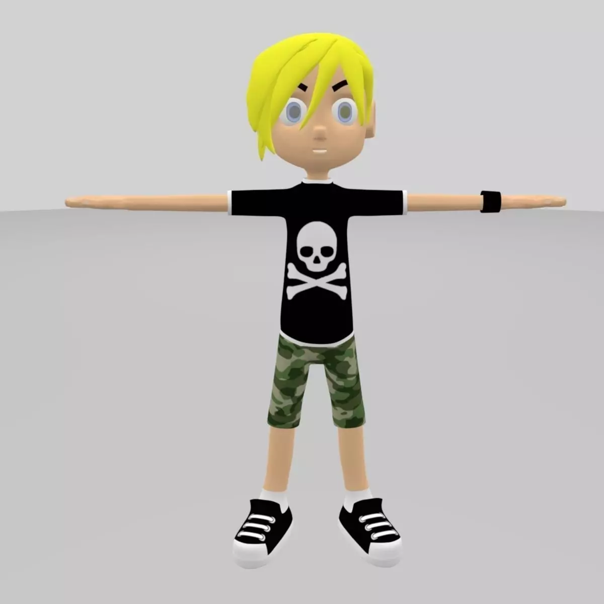 Skate Boy Model Character Low-poly 3D model