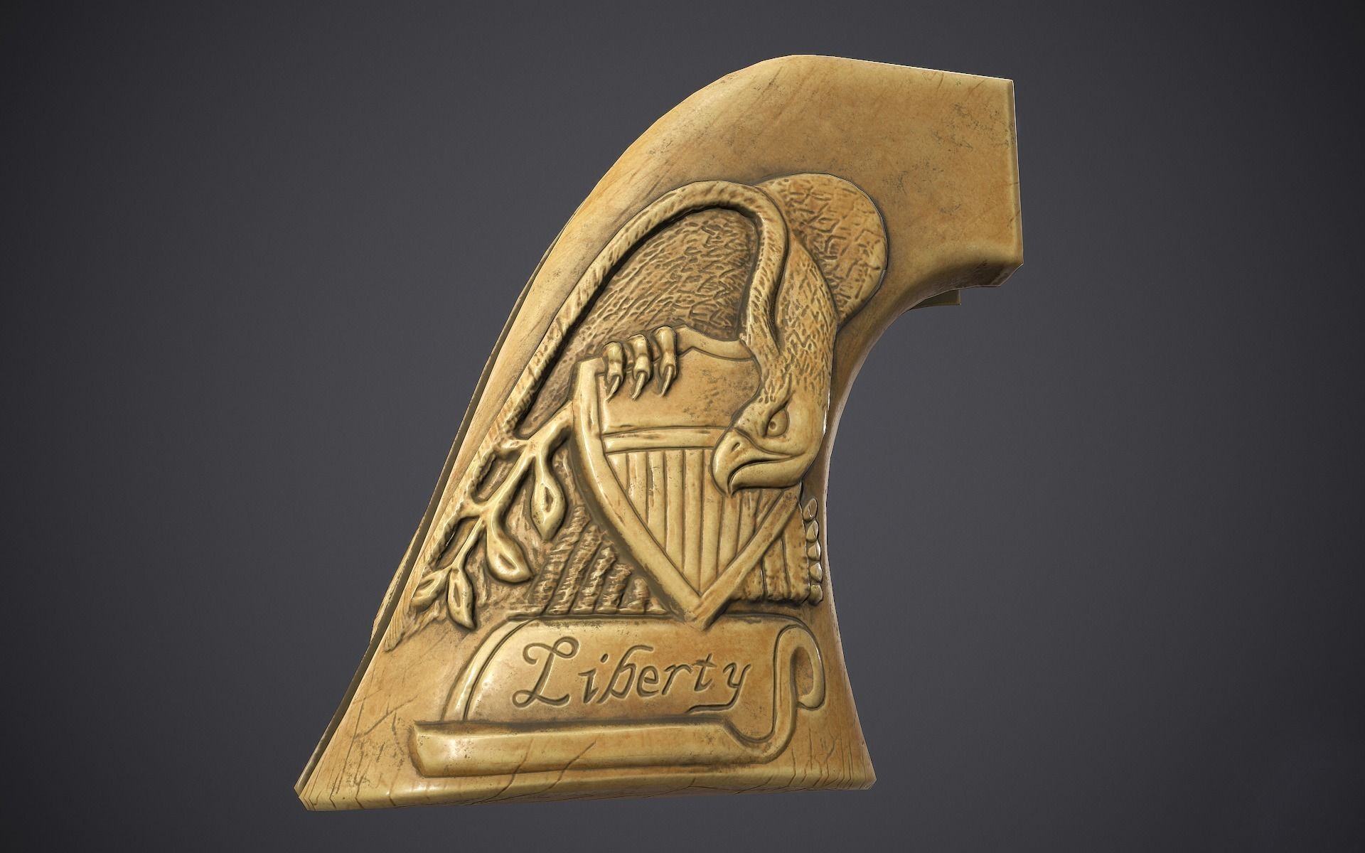 Colt Single Action Army - Peacemaker - Engraved Low-poly 3D model_15