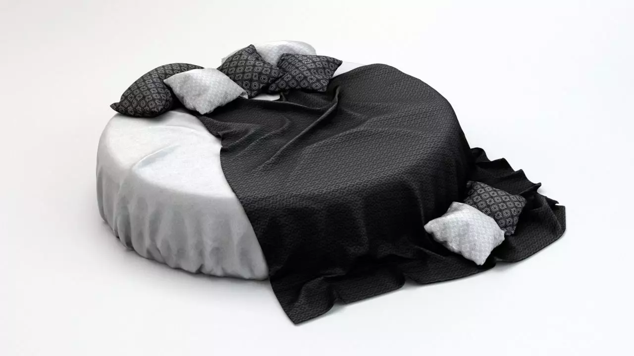 Luxury Bed B580 3D model