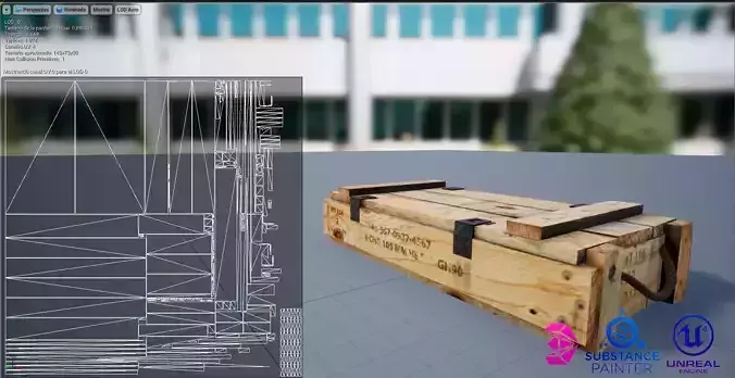 2- weapon crate Low-poly 3D model