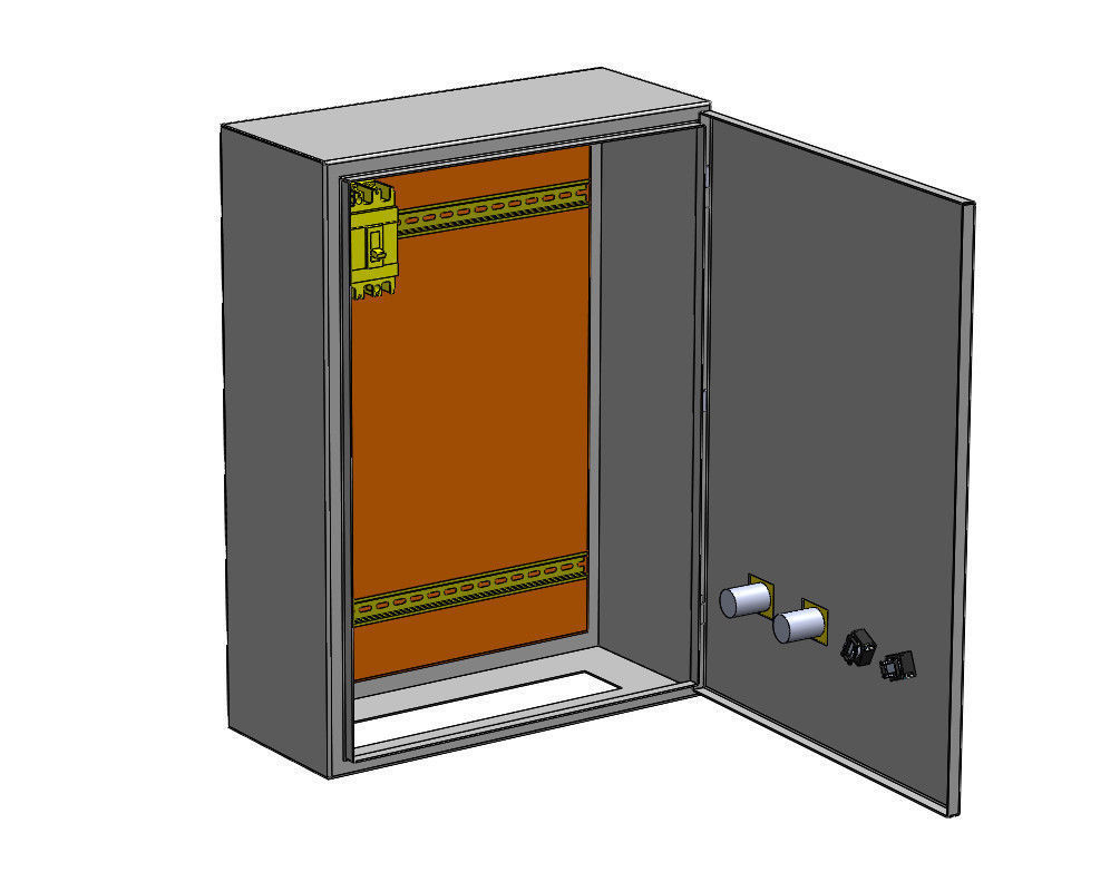Configurable electrical panel housing 3D model_1