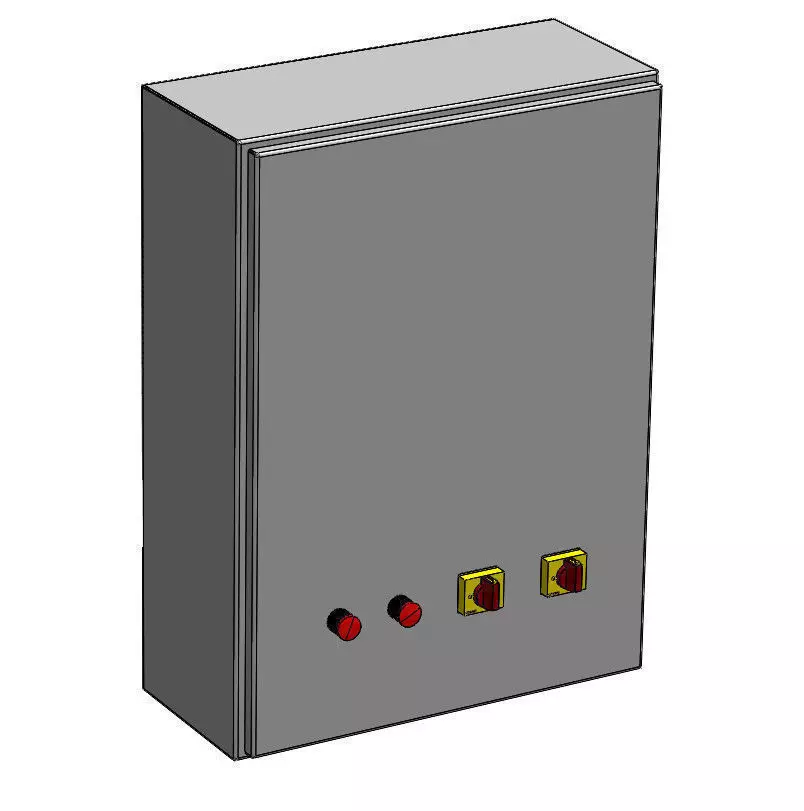 Configurable electrical panel housing 3D model_0