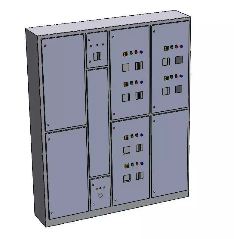 Configurable Electrical Panel Housing 3D model_0