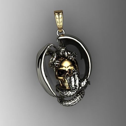 pendant dragon 3D print model