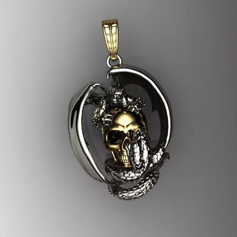 pendant dragon 3D print model_0