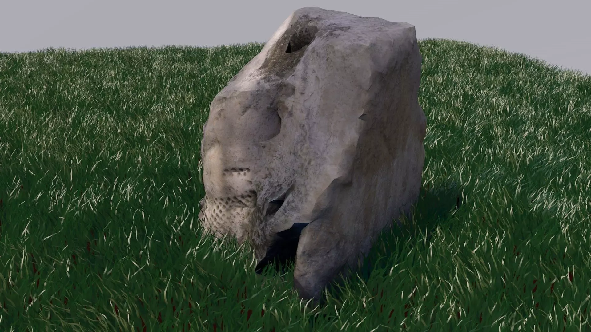 Roman Artefact Stones and Rocks Collection Free Sample Free low-poly 3D model_0