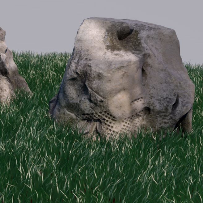 Roman Artefact Stones and Rocks Collection Free Sample Free low-poly 3D model_1