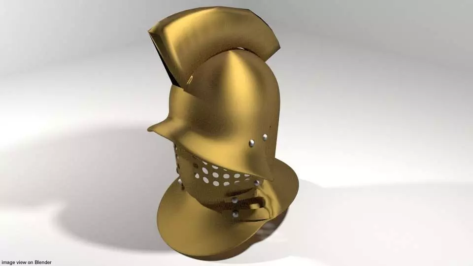 Ancient Combat Helmet - Roman Gladiator 3D model_0
