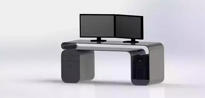 Future desk Free 3D model