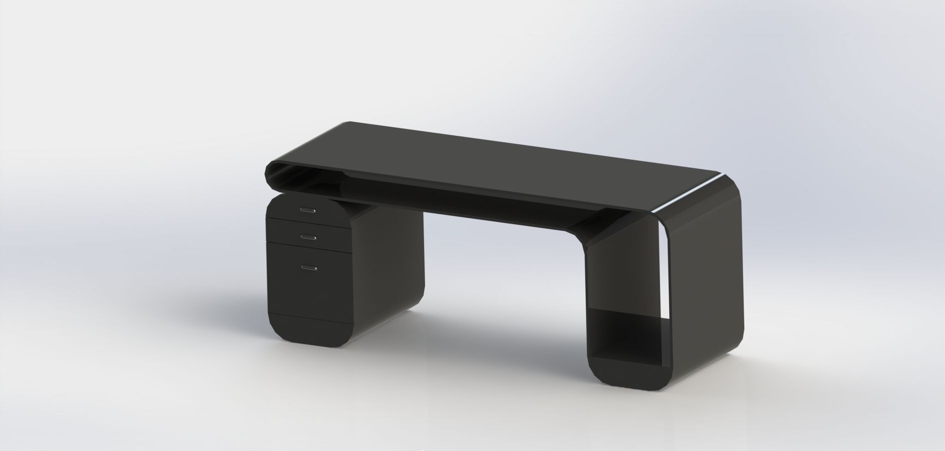 Future desk Free 3D model_2