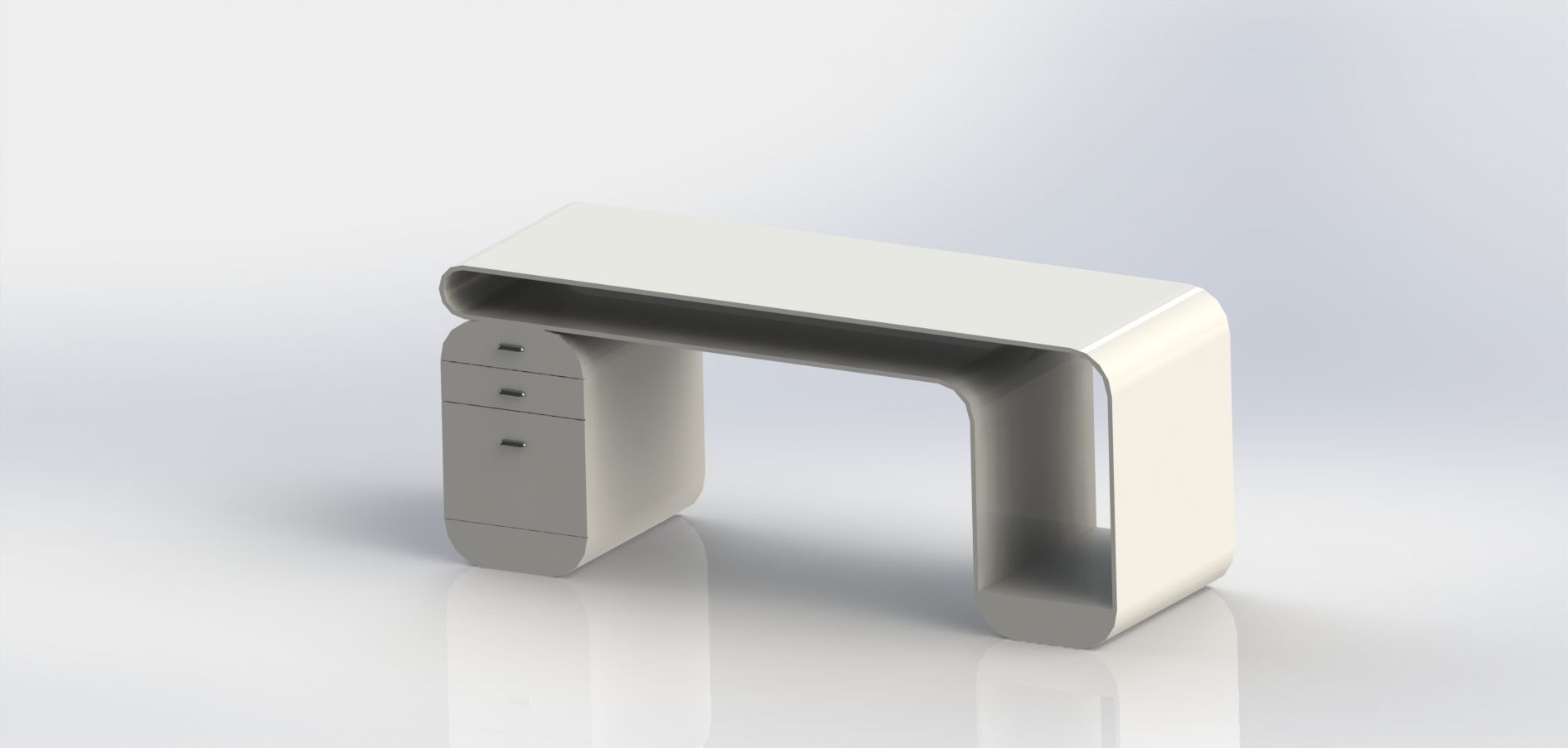 Future desk Free 3D model_1