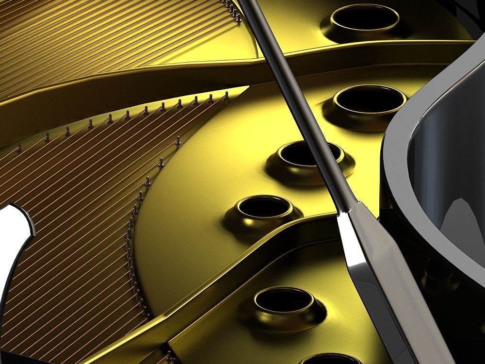 Grand piano 3D model_8