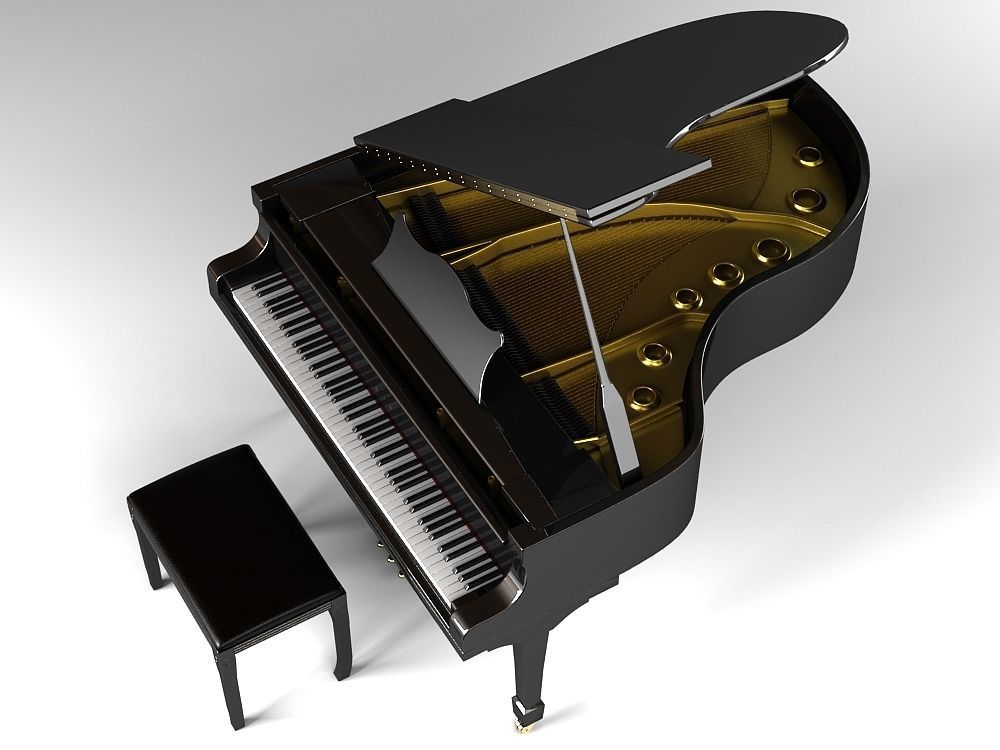 Grand piano 3D model_9
