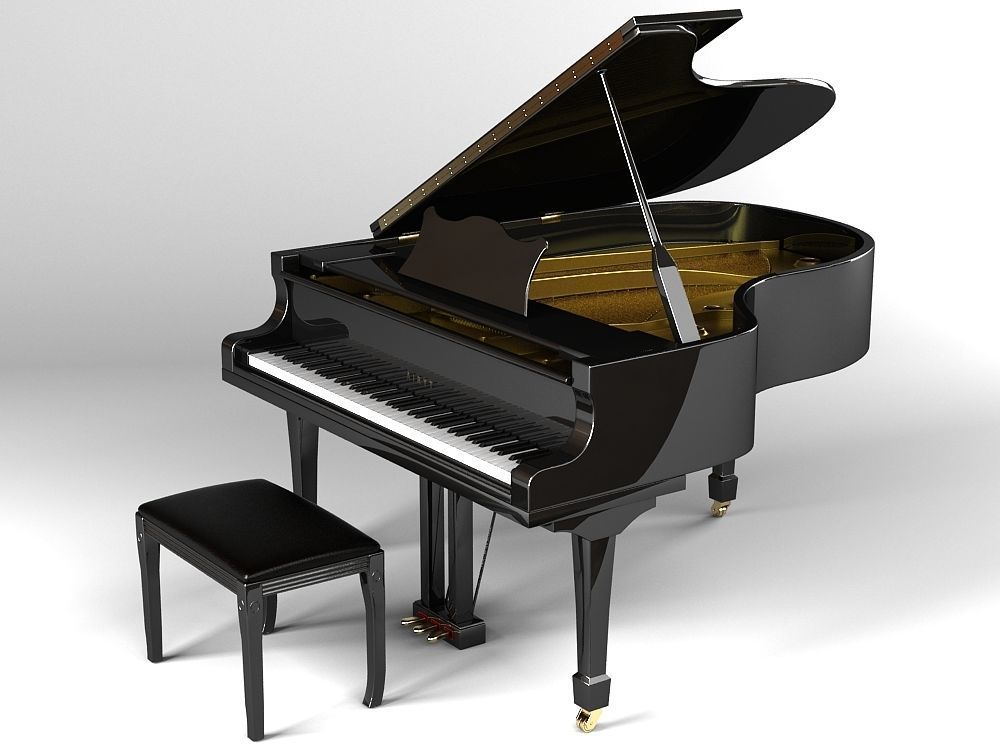 Grand piano 3D model_3