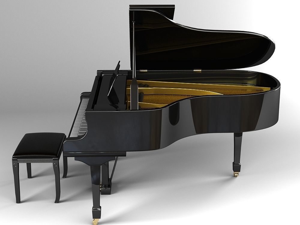 Grand piano 3D model_4