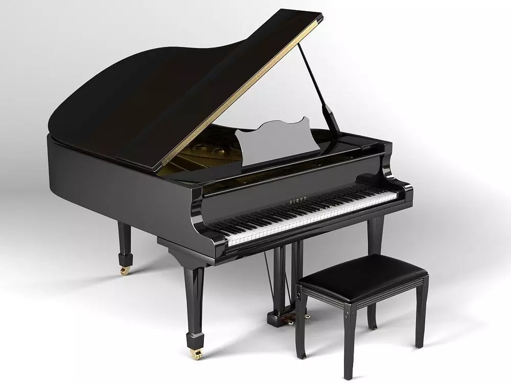 Grand piano 3D model_0