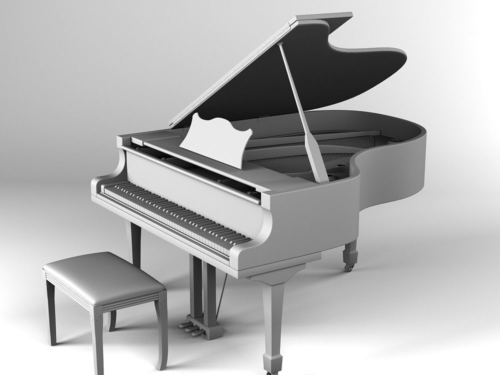 Grand piano 3D model_7
