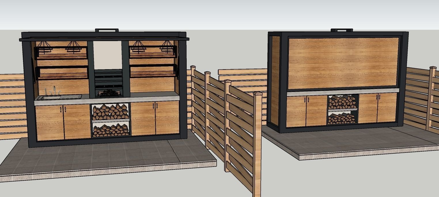 kitchen outdoor 3D model Low-poly 3D model_5
